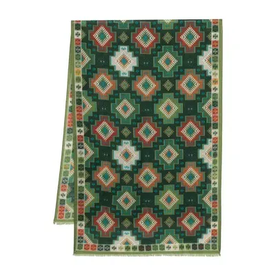 Lady Anne Scarves In Green/red