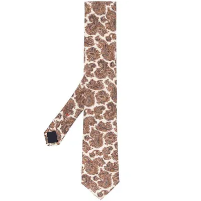 Lady Anne Paisley-print Tie In Brown