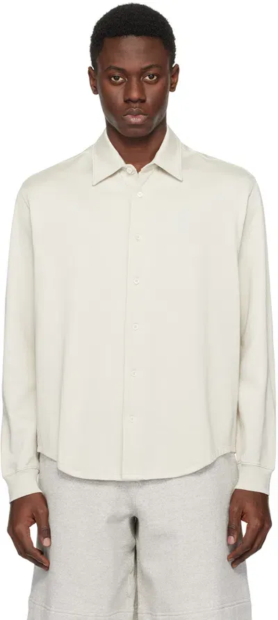 Lady White Co. Beige Button-down Shirt In Bone