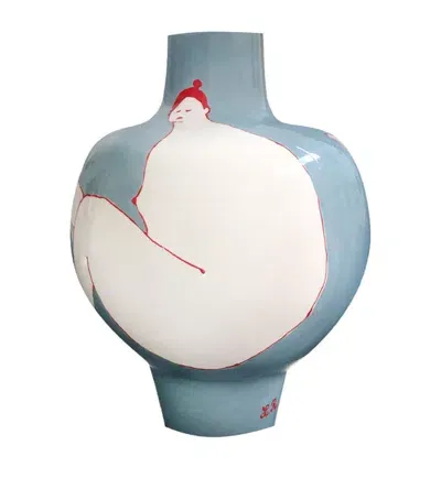 Laetitia Rouget Queen Vase In Blue