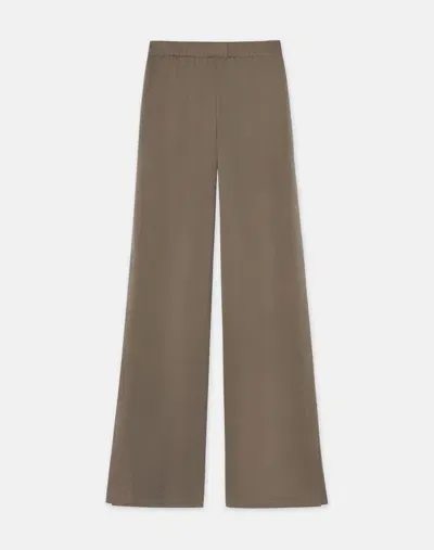 Lafayette 148 Artistry Silk Franklin Pant In Grey