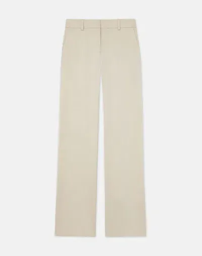 Lafayette 148 Artistry Silk Sullivan Pant In Plaster