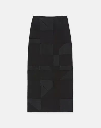 Lafayette 148 Floorplan Fil Coupé Slim Pencil Skirt In Black