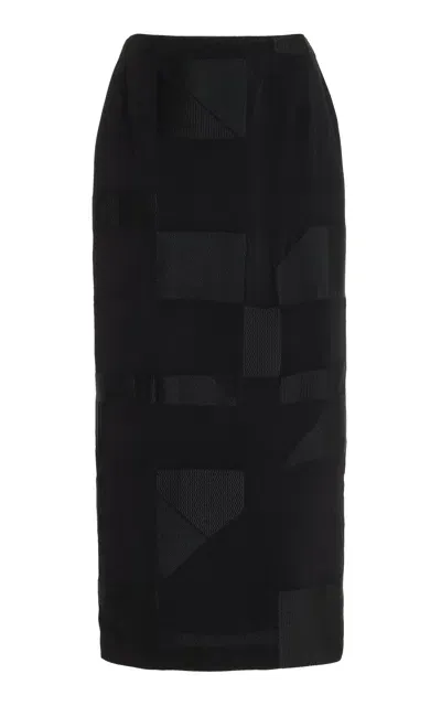 Lafayette 148 Floorplan Fil Coupé Slim Pencil Skirt In Black