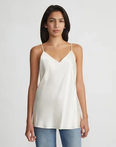 Lafayette 148 Plus-size Lightweight Sandwashed Silk Bias Tank In Grey