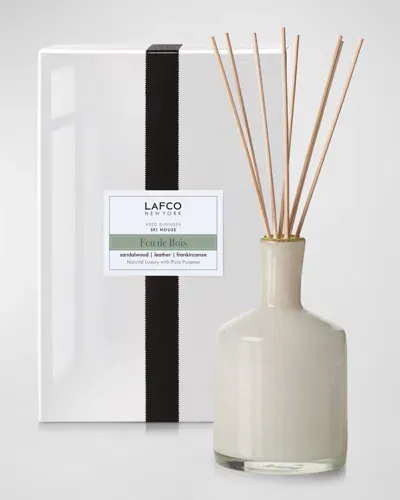 Lafco New York Feu De Bois Signature 15oz Reed Diffuser In White