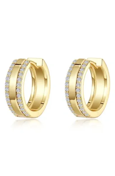 Lafonn Pavé Simulated Diamond Hoop Earrings In Gold