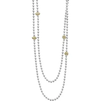 Lagos 'caviar Icon' Strand Necklace In White