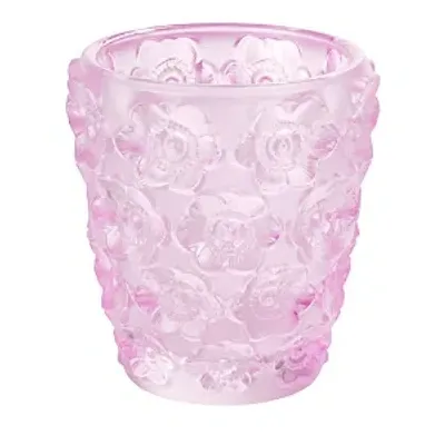 Lalique Anemones Pink Luster Votive