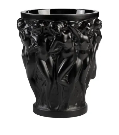 Lalique Bacchantes Small Vase In Black