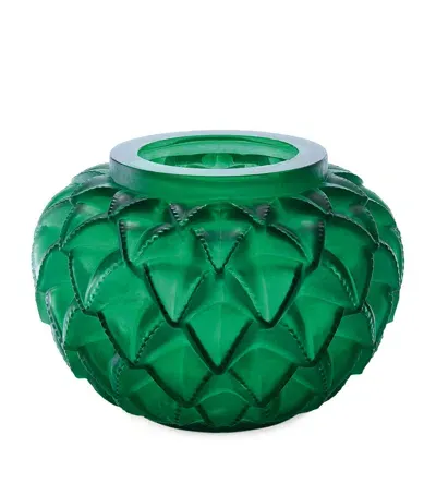 Lalique Languedoc Vase In Green