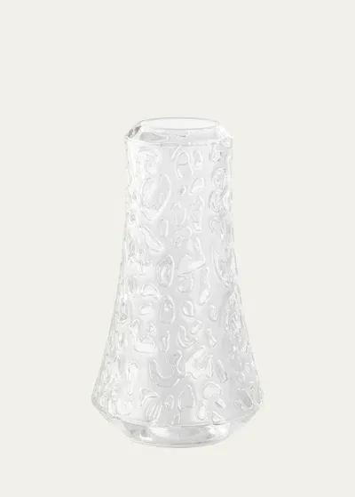 Lalique Crystal Panther Vase In Clear