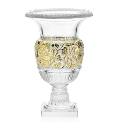 Lalique Versailles Gold-stamped Vase In Transparent