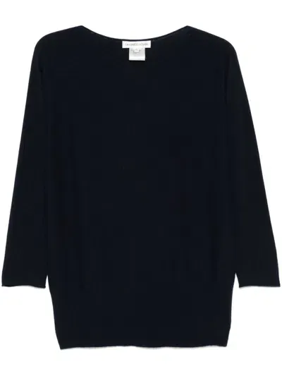 Lamberto Losani Wool Sweater In 蓝色