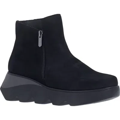 L'amour Des Pieds Hally Platform Wedge Bootie In Black