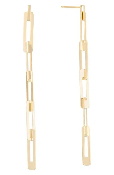 Lana Laser Interlocking Drop Earrings In Gold