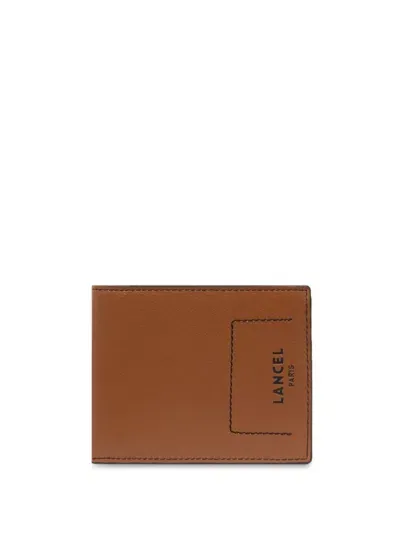 Lancel 8cc Bi-fold Leather Wallet In Brown