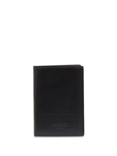 Lancel 9cc Tri-fold Leather Wallet In Black