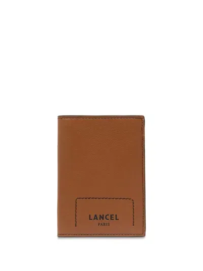 Lancel 9cc Tri-fold Leather Wallet In Brown