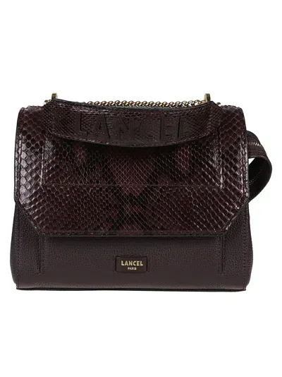 Lancel Ninon Large Flap Bag In Chocolate