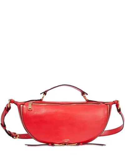 Lancel Origami Leather Midi Crossbody Bag In Orange