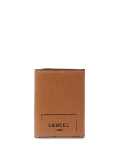 Lancel Tri-fold Leather Wallet In Brown