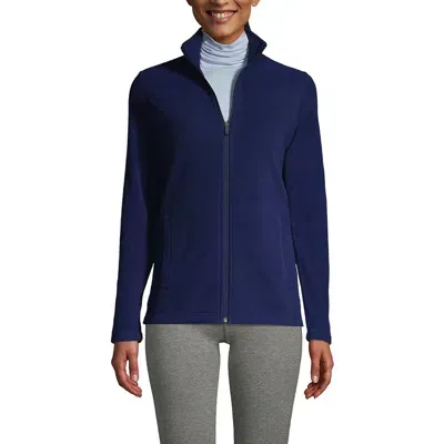 Lands' End Anyweather Fleece Full Zip Jacket In Deep Sea Navy