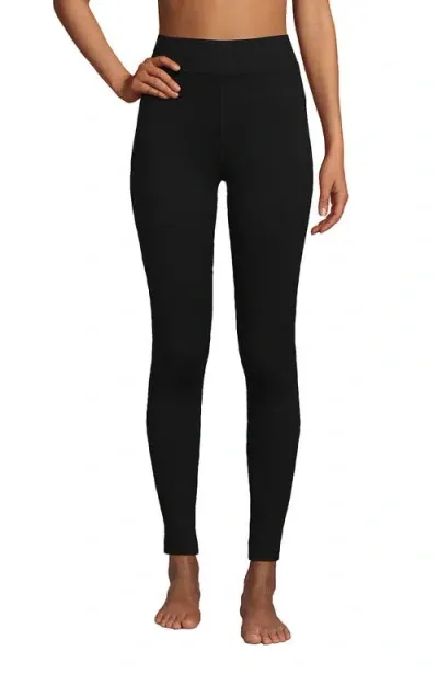 Lands' End Baselayer Cozy Thermaskin Pants In Black