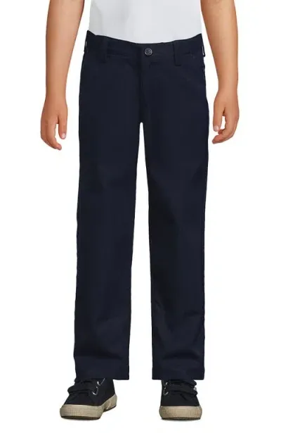 Lands' End Kids'  Boys Iron Knee Active Chino Pants In Classic Navy