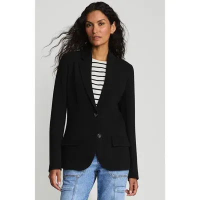 Lands' End Crepe Blazer In Black