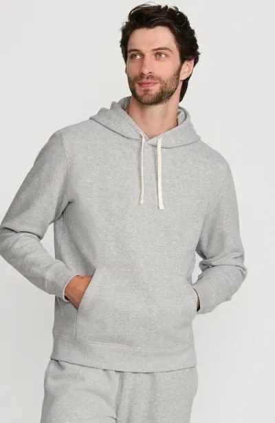 Lands' End Long Sleeve Serious Sweats Pullover Hoodie In Gray Heather