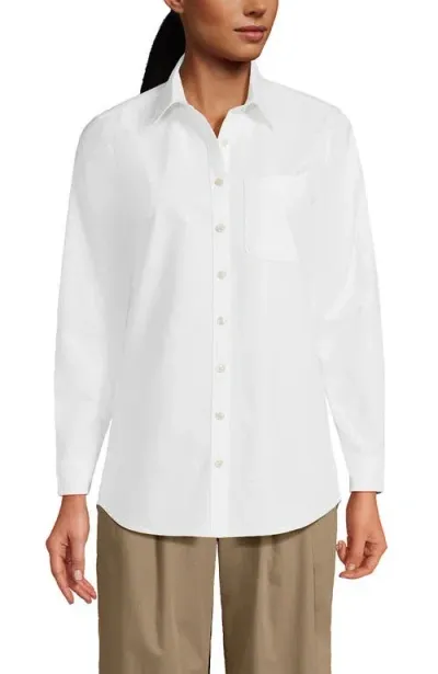 Lands' End Oxford Shirt In White