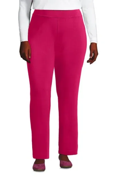 Lands' End Plus Size Starfish Mid Rise Straight Leg Pants In Spiced Rhubarb