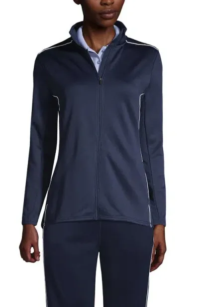 Lands' End School Uniform  Active Track Jacket In Classic Navy