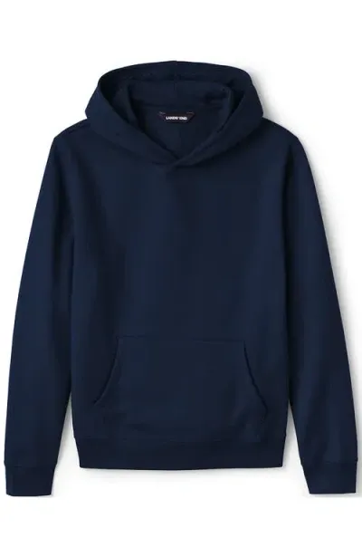 Lands' End School Uniform Adult Hooded Pullover Sweatshirt In Classic Navy