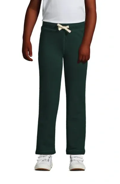 Lands' End Kids'  School Uniform Girls Sweatpants In Evergreen