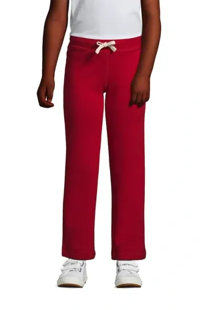 Lands' End Kids'  School Uniform Girls Sweatpants In Red