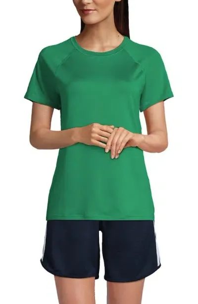 Lands' End School Uniform  Short Sleeve Active Tee In Light Malachite