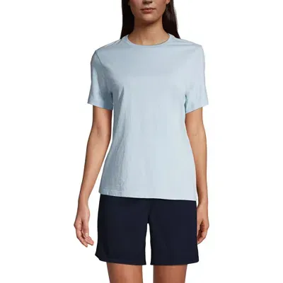 Lands' End School Uniform  Short Sleeve Feminine Fit Essential T-shirt In Blue