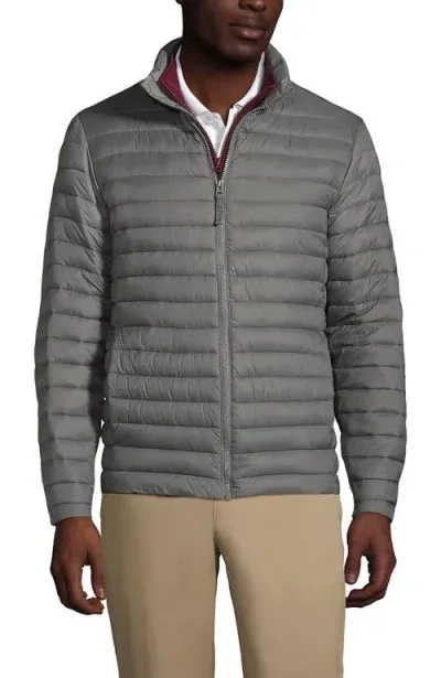 Lands' End School Uniform  Thermoplume Jacket In Arctic Gray