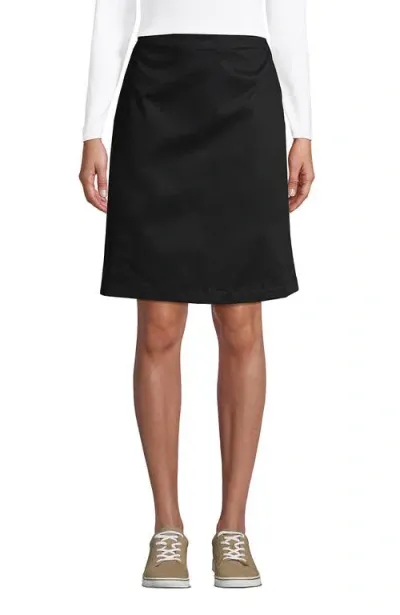 Lands' End School Uniform Young  Blend Chino Skort Above Knee In Black