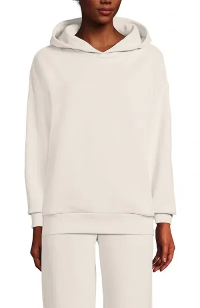 Lands' End Serious Sweats Relaxed Long Sleeve Hoodie Sweatshirt In Moonstone