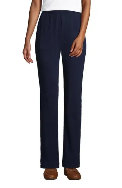 Lands' End Sport Knit High Rise Pants In Radiant Navy