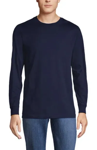 Lands' End Super-t Long Sleeve T-shirt In Radiant Navy