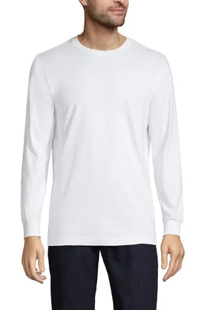 Lands' End Super-t Long Sleeve T-shirt In White