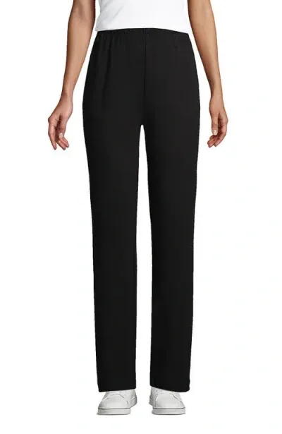 Lands' End Sport Knit High Rise Pants In Black