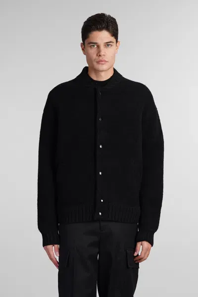 Laneus Bomber In Black Wool