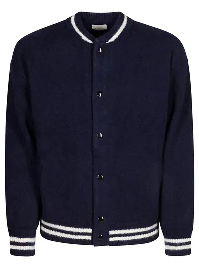 Laneus Bomber Soft Cashmere In Blue