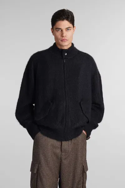 Laneus Casual Jacket In Black Mohair