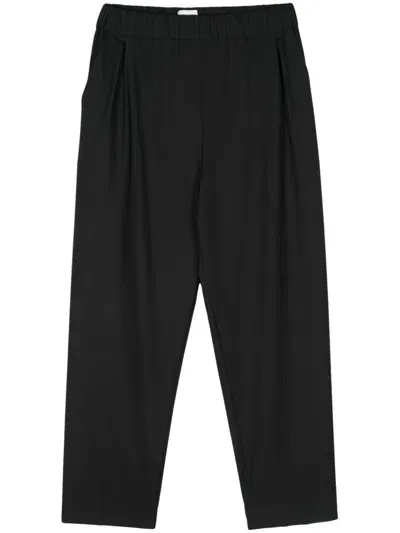 Laneus Drop-crotch Trousers In Black